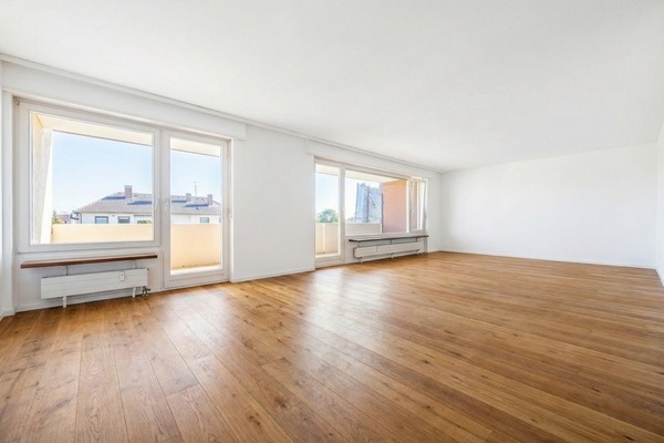 Wohn-Essbereich mit KI renoviert 